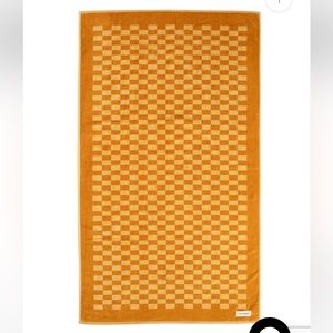 NWT beach towel by Business and Pleasure Vintage Gold Check Towel.